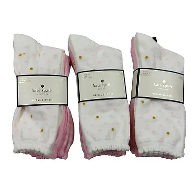 £39.32 • Buy NWT 9 PAIRS Kate Spade Bridal Bridesmaid Gift Set Socks Sole Sisters Gold Pink