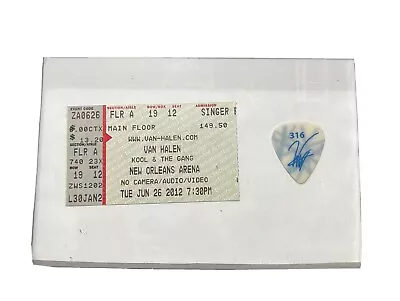 Van Halen New Orleans (last USA Show 2012) Ticket And Wolfgang’s Guitar Pick. • $400