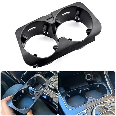 Front Dual Cup Holder For Mercedes-Benz W205 C205 C43 AMG C200 2015-2018 Black • $16.52