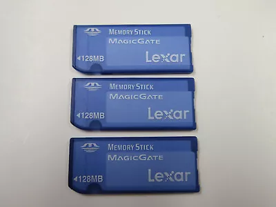 (3) Lexar 128MB Memory Stick Card • $45