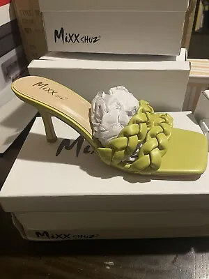 Mixx Shuz Monica Lime Pu Double Braded Slip On Heel • $29.99