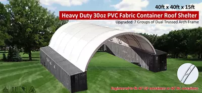 NEW 40x40x15 Dual Truss *HEAVY DUTY* 30oz PVC Fabric Canvas Container Shelter • $10500