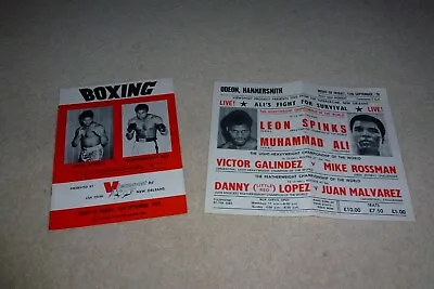 MUHAMMAD ALI V LEON SPINKS 2 PROGRAM AND POSTER / FLYER • £39.99