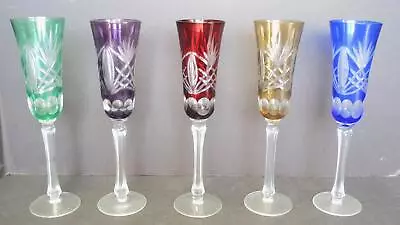 Five Elegant Style Color Champagne Flutes • $87.47