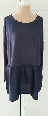 Linea Tesini Ladies Navy  Layered T-shirt Top Size 16 NEW • £13.99