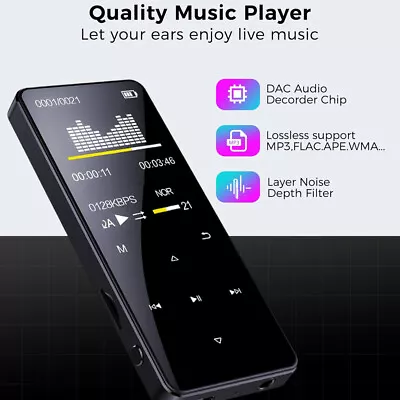 MP4/MP3 Player Support 128GB Bluetooth Lossless Music FM Radio Recorder Sport US • $22.69