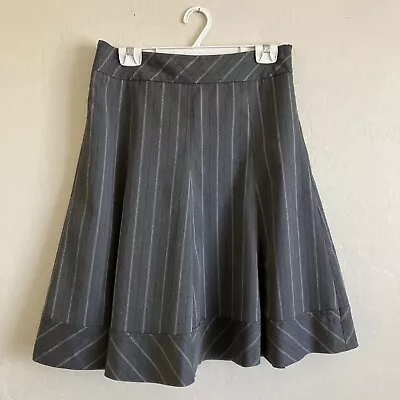 A-Line Skirt Womens Size 8 Stripe Knee Length Pleated Grace Elements • $12.50