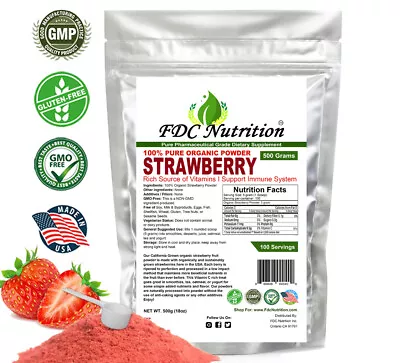 Strawberry Powder 1.1lb (18oz) Freeze Dried Vitamin C Antioxidant FDC Nutrition • $17.99