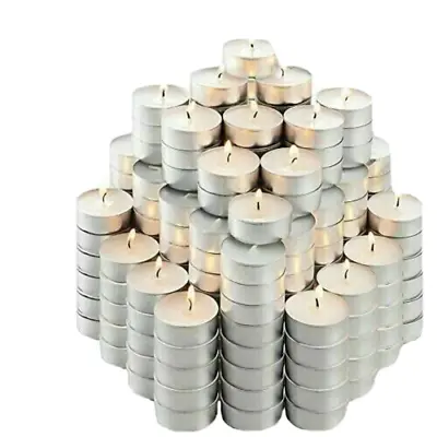 IKEA 100 Tea Light Candles Unscented White 38mm Wax Tealight 3 Hours TILLVARO • £9.95