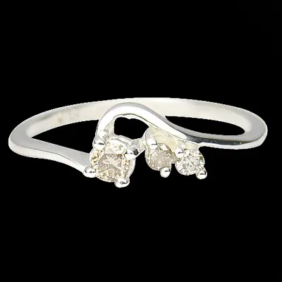 0.10Ct 3 PCS BEAUTIFUL !100% NATURAL SUPERB 925 SILVER FANCY COLOR DIAMOND RING • $39.99