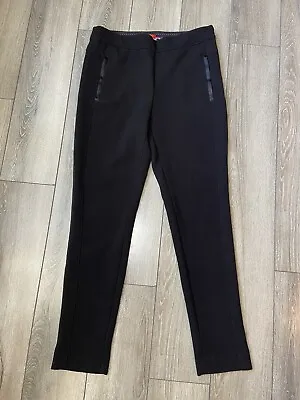 Anthropologie Cartonnier Women’s Black Ponte Knit Pants Leggings Stretch Size 6 • $28.99