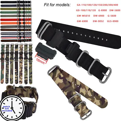 Camo Nylon Watch Strap For GA-110 DW5600 9052 DW6900 DW-5700 Band Wrist Bracelet • $21.82