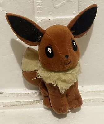 VINTAGE POKEMON EEVEE Beanie Plush Soft Toy Vintage 1998 NINTENDO 7” - EUC • $30