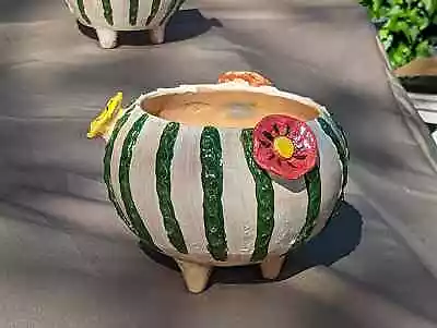 Ceramic Planter Cactus Flower Pot Handmade Mexican Pottery From Atzompa Mexic • $79.04