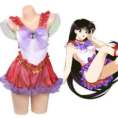 $20.89 • Buy Sailor Mars Hino Rei Cosplay Costume Jumpsuit Swimsuit Outfits