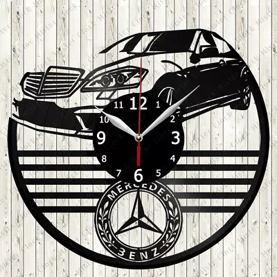 Mercedes Benz Vinyl Record Wall Clock Decor Handmade 6509 • $24.98