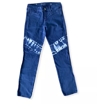 MiH Jeans The Paris Jeans Mid Rise Cropped Slim Leg Tie Dye Size 28 • $24.99