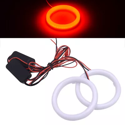 2x 70mm DRL COB LED Angel Eyes Halo Ring Fog Light Red Daytime Running Light • $12.94