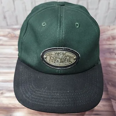 Vintage K Products John Deere Embossed Tractor Strapback Hat Made In USA • $17.17