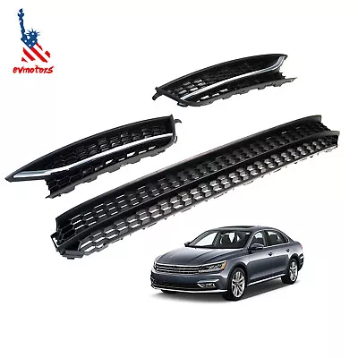 For 2012-2015 Volkswagen VW Passat Front Lower Grille & Fog Light Covers Bezel • $55.45