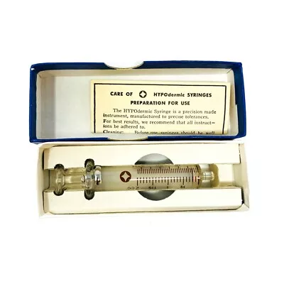 Vietnam Era 6515-514-2395 Hypo CZ 642 Hypodermic Luer Syringe 2 Cc - Dated 1962 • $19.94