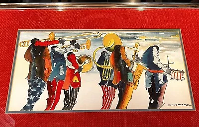 Leo Meiersdorff Original Watercolor New Orleans Jazz Band Second Line Undated • $2600