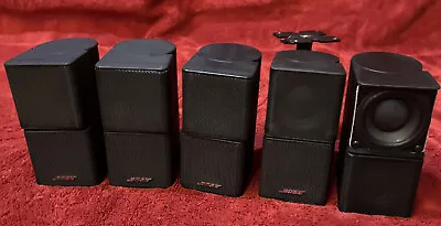 Lot Of 5 Bose Lifestyle Jewel Mini Double Cube Speakers Acoustimass Black • $90