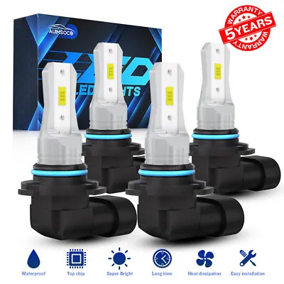 White LED Headlights Hi-Lo Lights Bulbs For Chevy S10 Pickup 1994-2002 2003 2004 • $34.99