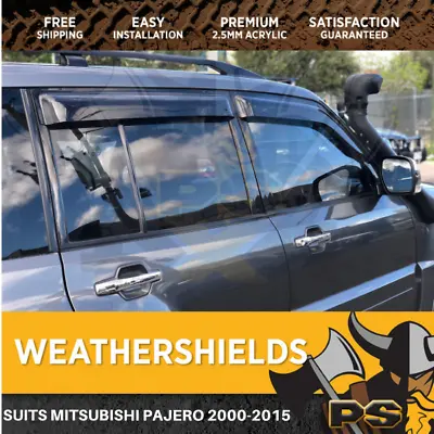 Weathershields Weather Window Visors Fit Mitsubishi Pajero 2000-2021 NS NM NP NX • $69