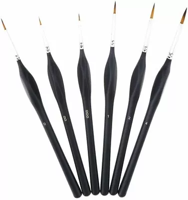 Small Paint Miniature Brushes Fine Tip 6pc Paintbrushes Set For Model Craft • $8.49