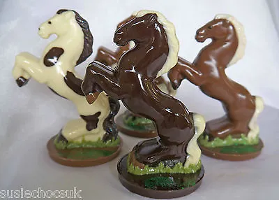 Belgian Chocolate Rearing Horse Entirely Hand-made.Four Variations To Choose. • £16.95