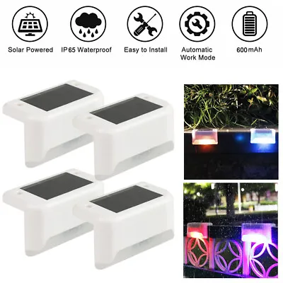 4 Pack Solar Deck Lights Outdoor Waterproof LED Steps Lamps For Stairs Fence USA • $10.98