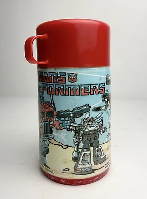 Vintage 1984 Transformers Thermos For Lunchbox Hasbro Aladdin • $10.62