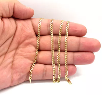 18K Solid Gold Cuban Link Chain Necklace Men Women 2.5mm 16  18  20  22  24  30  • $299.99