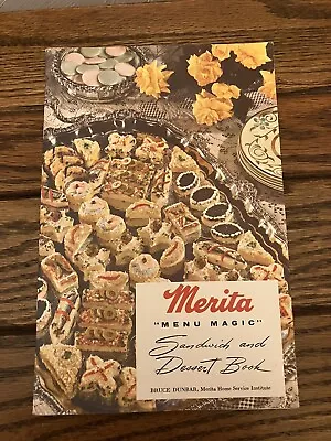 Merita Menu Magic Sandwich And Dessert  Book 1956 By American Bakeries Company • $5