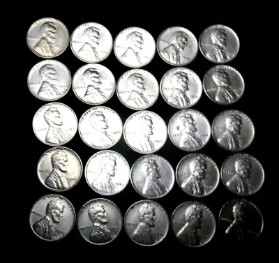 (50) 1943-p Steel Penny Roll/lot Vg+ To Very Fine Exceptionally Nice No Rust • $40