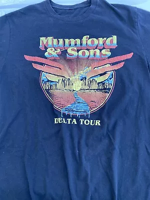 Mumford And Sons Double Sided Delta Tour Original Band T Shirt Adilt Small Mint! • $18.99