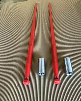 $232 • Buy Pair Of SHW 48  Hay Bale Spears With Sleeves New Never Used Heat Treated Conus 2