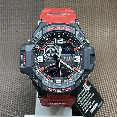 Casio G-Shock GA-1000-4B GRAVITYMASTER Series Digital Compass Red Resin Watch • $234