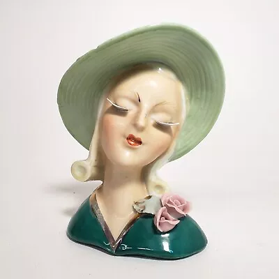 Unmarked UCAGCO Woman In Hat Vase ~ Planter • $14.99