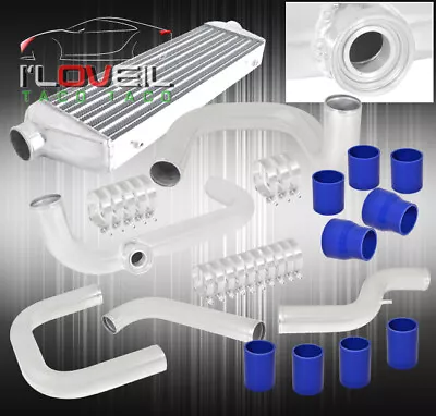 For 95-95 D15 D16 Civic Eg Bolt On Turbo Intercooler + Piping Kit Couplers Blue • $174.99