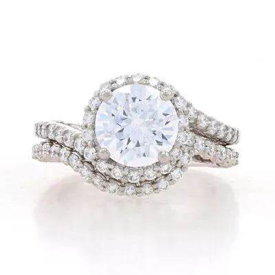 Verragio Couture 0390 Semi-Mount Engagement Ring & Wedding Band Platinum CZ ~8mm • $2999.99