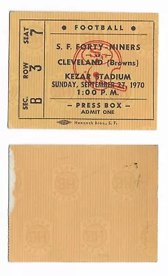 1970 - 1978  San Francisco 49ers Ticket Stubs - You Pick • $12