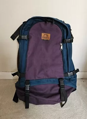 MacPac Gemini 2 Dark Purple & Teal Blue Backpack Or Rucksack 62cm X 41 Cm • £17