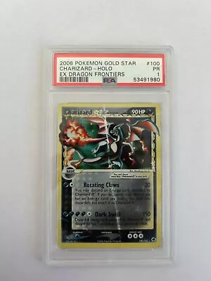 Pokemon 2006 Gold Star Charizard Holo Ex Dragon Frontiers Psa 1 • $950