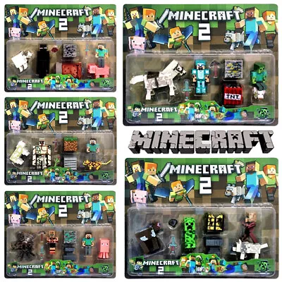 $9.99 • Buy Kids Gift Toys Minecraft Overworld Action Figure Set Christmas FREE DELIVERY A++
