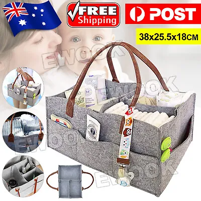 Diaper Caddy Nursery Storage Baby Organizer Basket Nappy Bin Infant Wipes Bag AU • $13.95