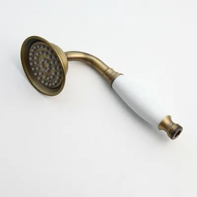 £16.19 • Buy Antique Brass Ceramic Handle Shower Head Telephone Bathroom Hand Shower Head