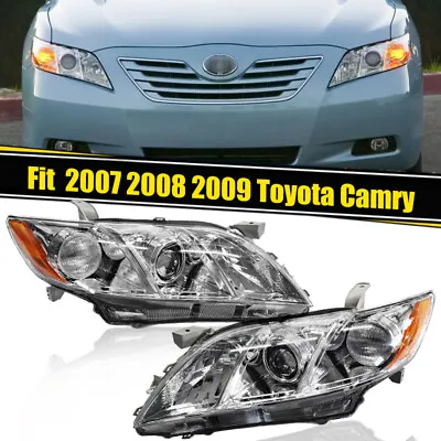 Left & Right Side Projector Headlights Headlamps For 2007-2009 Toyota Camry • $65.69