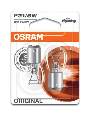 £3.66 • Buy Osram P21/5W (380) Original Standard Brake Light Bulbs BAY15d (x2) 7528-02B